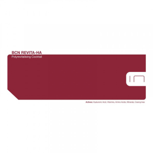 BCN Revita-HA Cocktail Polyrevitalisant apporte luminosité, tonicité, élasticité et fermeté. Il contient de l’acide hyaluronique, un élément essentiel pour l’équilibre visco-élastique de la peau ; des vitamines antioxydantes qui neutralisent les radicaux 