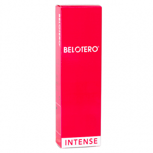 Belotero Intense est un gel stérile et viscoélastique à base d’hyaluronate de sodium réticulé, à usage unique, disposé dans une seringue en verre prêt à être injecté.