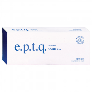 e.p.t.q. S500 Lidocaine est un produit de comblement dermique de densité moyenne à base d'acide hyaluronique stabilisé et purifié.