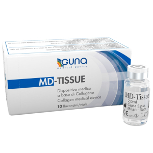 Guna MD-Tissue 2 ml est une solution injectable stérile spécialement formulée pour soutenir la régénération et la récupération fonctionnelle des tissus conjonctifs