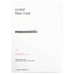 Mesoestetic Crystal Fiber Mask - Masque qui facilite le processus de renouvellement cellulaire, restructurer le film hydrolipidique et augmenter le niveau d’hydratation de la peau.