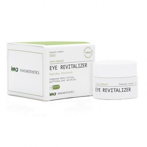 EYE REVITALIZER INNOAESTHETICS pour une action péri-zone palpébrale. Cernes, contours des yeux. INNO-DERMA.