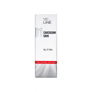 ME-LINE 01 TRAITEMENT CAUCASIAN SKIN est un traitement à usage professionnel pour les peaux caucasiennes de phototype I-IV. Traitement du mélasma et du Chloasma, de l' hyperpigmentation sous contrôle médical. Tâches de viellesse. USAGE MEDICAL.