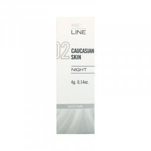 ME-LINE 02 NIGHT CREAM CAUCASIAN SKIN est une créme de nuit visage pour peaux caucasiennes de phototype I-IV. Traitement à domicile. Traitement Mélasma / Chloasma et de l' hyperpigmentation sous contrôle médical.
