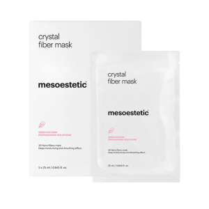Mesoestetic Crystal Fiber Mask - Masque qui facilite le processus de renouvellement cellulaire, restructurer le film hydrolipidique et augmenter le niveau d’hydratation de la peau.