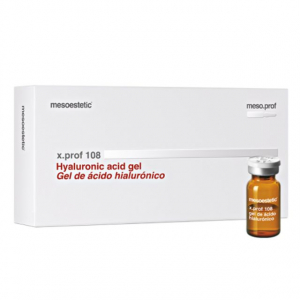 Mesoestetic X.prof 108 Hyaluronic Acid Gel (5 x 5ml) - Solution à l'effet hydratant et revitalisant. Apporte volume et élasticité à la peau, atténue les rides et améliore l'apparence d'autres signes du vieillissement, tels que la perte de volume ou le rel