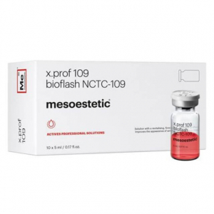 Mesoestetic Meso.prof x.prof 109 bioflash NCTC-109 (10 x 5ml) - Association exclusive de vitamines, d'acides aminés, de sels minéraux et de coenzymes en solution à effet énergisant et hydratant qui améliore la turgescence de la peau. Réduit visiblement l'