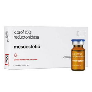 Mesoestetic X.prof 150 Reductonidasa (5 x 50mg) - Cosmétique à effet adoucissant et réaffirmant pour les peaux à surface irrégulière. Favorise la régénération du tissu de la peau faciale dans les zones préalablement traitées suivant un procédé médico-esth