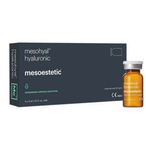 Mesoestetic Mesohyal Hyaluronic - Traitement de réhydratation et de rajeunissement dermique par voie intradermique. Il nourrit, hydrate, augmente l’élasticité de la peau et atténue les rides fines et superficielles.