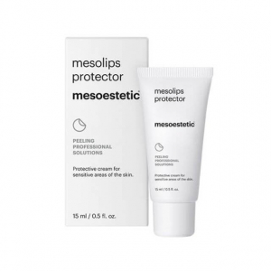 Mesoestetic Mesolips Protector (1 x 15ml) - Crème spécialement conçue pour protéger les zones les plus sensibles de la peau avant l’application de solutions chimiques exfoliantes et autres procédures esthétiques. Sa texture exclusive crée un film protecte