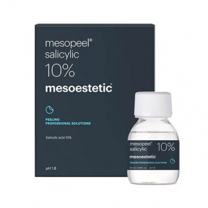 Mesoestetic Mesopeel Salicylic 10% - Peeling très superficiel d'acide salicylique à 10% qui procure un effet kératolytique et séborégulateur. Diminue la taille des pores, et à unifier le teint de la peau.