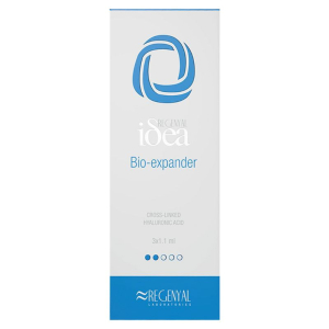 Regenyal Idea est un produit de biorivolumétrie résorbable (gel stérile, apyrogène et physiologique) utilisé comme matériau de comblement pour corriger les relâchements cutanés modérés du visage.
