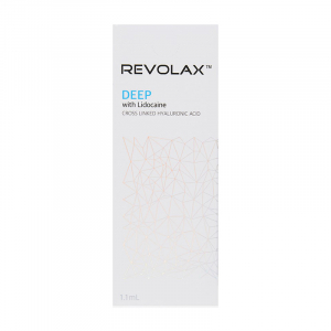Revolax Deep Lidocaine est un gel épais et de longue durée, utilisé pour traiter les rides profondes et les plis nasogéniens ou l'augmentation des joues, du menton et des lèvres. La consistance du motif permet un volume naturellement harmonisé, une inject
