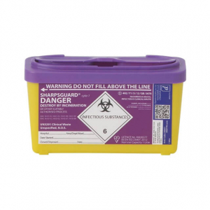 Sharpsguard Cyto Sharps Bin - Purple Lid (1 x 1L) DANIELS