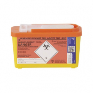 Sharpsguard Community Plus Sharps Bin - Orange Lid (1 x 1L) 