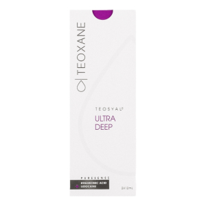 TEOSYAL PURESENSE ULTRA DEEP est un gel de comblement à l'acide hyaluronique VOLUMATEUR adapté pour la création de volume dans les régions ciblées, pommettes, menton. Il redéfinit les contours du visage et comble les rides profondes pour les peaux épaisse