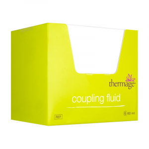 Thermage Coupling Fluid est un accessoire utilisé dans les procédures Thermage CPT pour assurer un contact électrique constant entre la peau du patient et les embouts de traitement Thermage pour une distribution correcte de l'énergie.
Le fluide agit égal