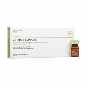 VITAMIN COMPLEX est un complexe multi vitaminé, riche en co-enzymes, acides aminés et acide hyaluronique. Restauration et hydratation des capillaires. Recommandé pour renforcer les capillaires fragiles et anti-aging globale.  