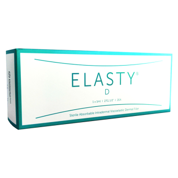ELASTY D est un produit de comblement cutanÃ© de viscositÃ© moyenne. Il comble efficacement les rides et les plis de la peau et agit bien sur les couches profondes du derme. Il a Ã©tÃ© fabriquÃ© par technologie de rÃ©ticulation 3D et ses propriÃ©tÃ©s volu