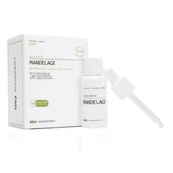 MANDELAGE traite le vieillissement modÃ©rÃ© de la peau et les pigmentations superficielles. PEAU SEBORRHEIQUE ET ACNE. INNO EXFO. PEELING MEDICAL. USAGE PROFESSIONNEL.