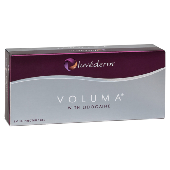 JuvÃ©derm Voluma est un produit de comblement dermique injectable Ã  base dâ€™acide hyaluronique rÃ©ticulÃ© naturellement rÃ©sorbable par lâ€™organisme. Lâ€™injection de produit de comblement reprÃ©sente une mÃ©thode non chirurgicale procurant un effet du