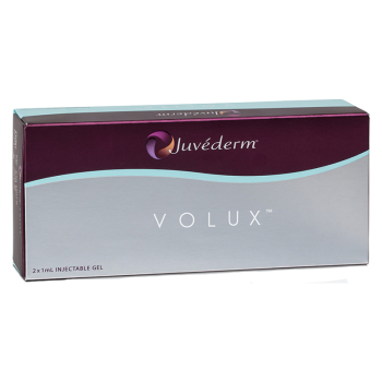 JuvÃ©derm Volux est un implant injectable Ã  base dâ€™acide hyaluronique rÃ©ticulÃ© dâ€™origine non animale indiquÃ© pour la restauration et la crÃ©ation des volumes du visage. Ce gel se prÃ©sente en seringue graduÃ©e prÃ©-remplie