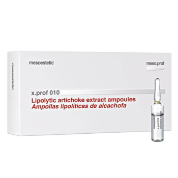 mesoestetic meso.prof x.prof 010 artichoke extract:
Solution Ã  l'effet tonifiant et hydratant. AmÃ©liore l'apparence de la silhouette et de la peau d'orange. Contient un extrait de cynara scolymus