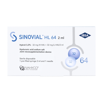 SINOVIAL est un traitement efficace qui associe l’effet mécanique de l’acide hyaluronique à haut poids moléculaire (HHA) à l’action biologique et régénératrice de l’acide hyaluronique à bas poids moléculaire (LHA).