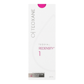 TEOSYAL REDENSITY [I] PURESENSE  contient de l' acide hyaluronique non rÃ©ticulÃ© libre 15 mg/ml + complexe dermo-restructurant + lidocaine 0