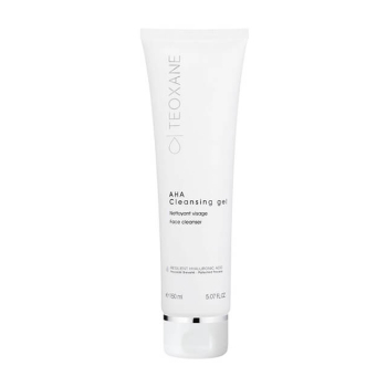 TEOXANE AHA CLEANSING GEL est un nettoyant du visage. Nettoie et purifie la peau en profondeur. Nettoyage efficace pour une peau hydratÃ©e et un teint Ã©clatant. Combine 2 actifs anti-Ã¢ge : Acide Hyaluronique et AHA l'Acide Glycolique.