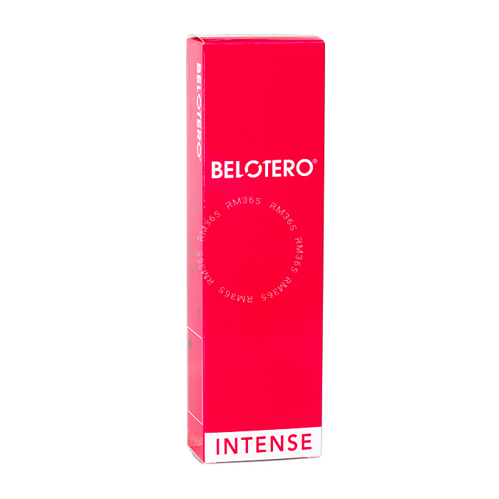 Belotero Intense est un gel stérile et viscoélastique à base d’hyaluronate de sodium réticulé, à usage unique, disposé dans une seringue en verre prêt à être injecté.