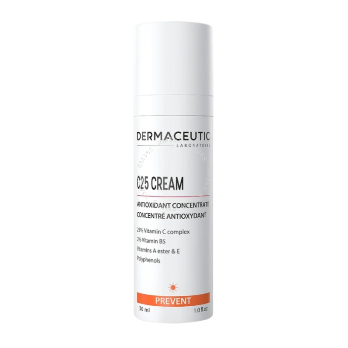 C25 CREAM prévient les dommages causés par les radicaux libres ainsi que les signes prématurés du vieillissement cutané grâce à sa puissante formule antioxydante, riche en vitamine C.

