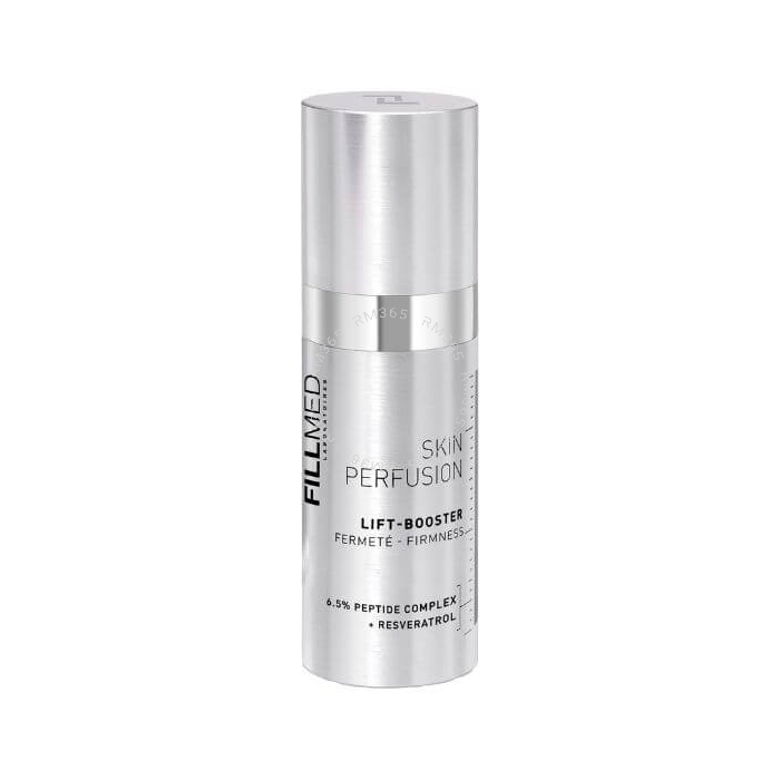 FILLMED Skin Perfusion LIFT-BOOSTER contient un complexe peptidique à 6,5% et son efficacité raffermissante pour la peau a été cliniquement prouvée. Ces ingrédients stimulent la synthèse du collagène et de l'élastine, tous deux indispensables au maintien 