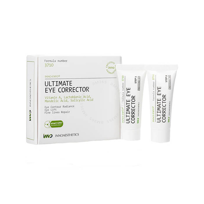 ULTIMATE EYE CORRECTOR est un anti-âge de la zone périorbitale. Amélioration visible des signes de photovieillissement dans la zone périorbitaire. INNO EXFO. PEELING MEDICAL. USAGE PROFESSIONNEL