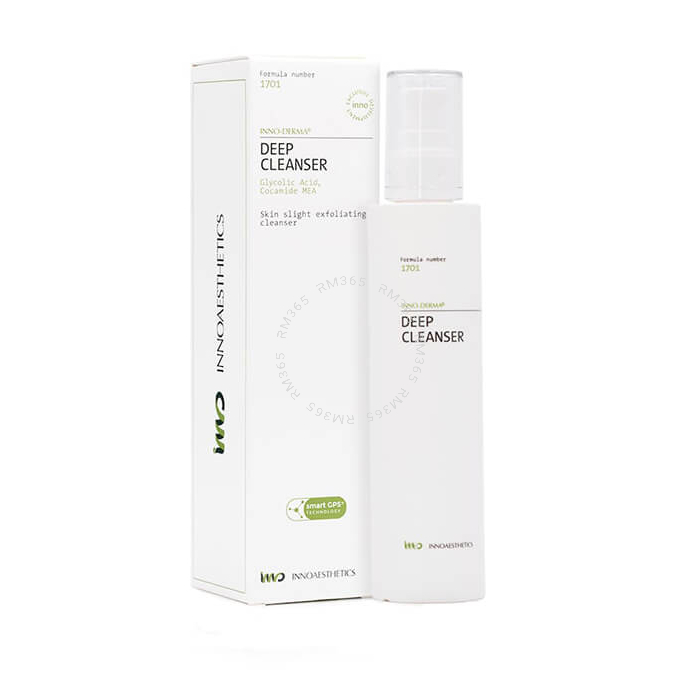 DEEP CLEANSER est un produit cosméceutique pour le nettoyage des graisses détartrants et peaux séborrhéiques. NETTOYANT POUR PEAU SEBACEE. INNO-DERMA. HOME TREATMENT. Utilisation recommandée en traitement PRE / POST.