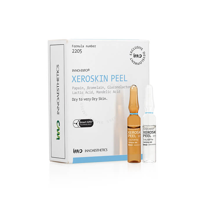 INNO-EXFO Xeroskin Peel - Ce peeling chimique pour peaux sèches exfolie les cellules mortes et restaure l'équilibre du film hydrolipidique, hydratant ainsi la peau en profondeur. La peau devient plus saine, plus élastique et plus éclatante.