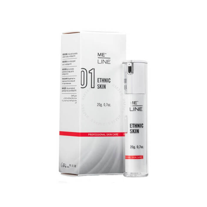 ME-LINE 01 TRAITEMENT ETHNIC SKIN est une crème de dermabrasion chimique pour un usage professionnel sur les peaux de phototype IV-VI. USAGE MEDICAL. Traitement Mélasma / Chloasma, hyperpigmentation sous contrôle médical. ME-LINE 01 TRAITEMENT ETHNIC SKIN est une crème de dermabrasion chimique pour un usage professionnel sur les peaux de phototype IV-VI. USAGE MEDICAL. Traitement Mélasma / Chloasma, hyperpigmentation sous contrôle médical.