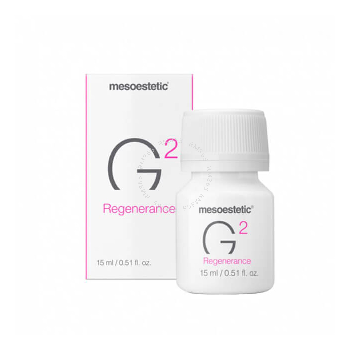 Mesoestetic Genesis G2 Regenerance (1 x 15ml) - Booster unidose ultraconcentré en principes actifs à faible poids moléculaire ; active et accélère les mécanismes de réparation de la peau. Propriétés thérapeutiques : amélioration de la capacité de cicatris
