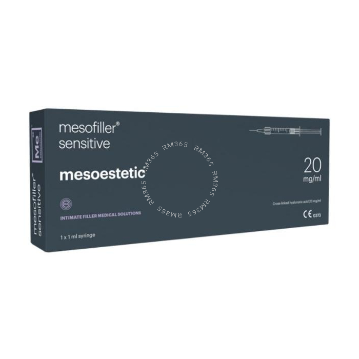 Mesoestetic Mesofiller Sensitive - Implant dermique d'acide hyaluronique réticulé à une concentration de 20 mg/ml. Son profil rhéologique spécifique le rend plus doux et plus extensible, idéal pour l'hydratation et le comblement de la zone intime féminine