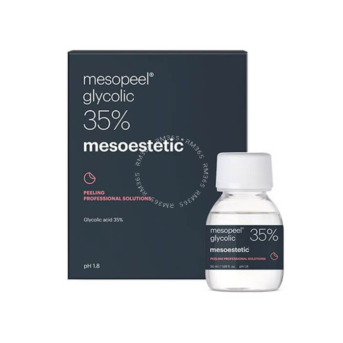 Mesoestetic Mesopeel Glycolic 35% - Peeling superficiel à 35% d'acide glycolique. Favorise l’exfoliation des couches superficielles de la couche cornée, stimule la régénération cellulaire.