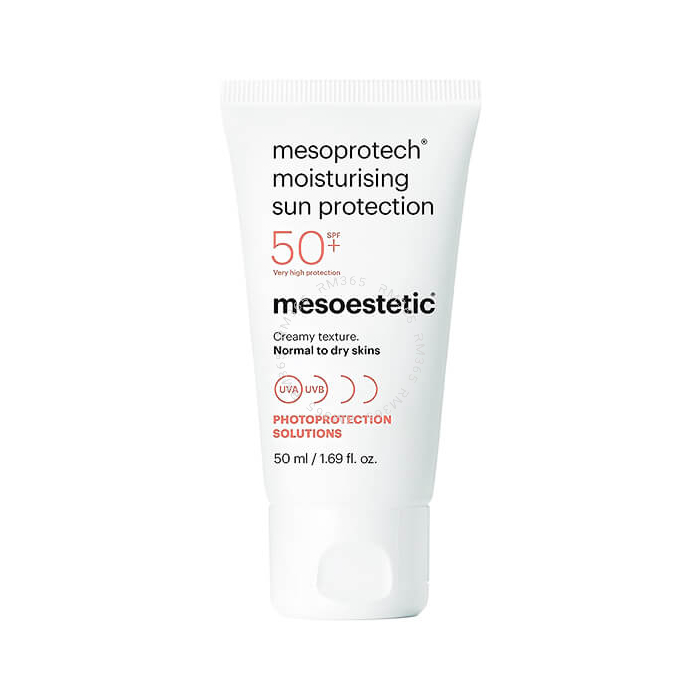 Mesoestetic Mesoprotech Moisturizing Sun Protection a une très haute protection solaire SPF50+ pour les peaux sèches et sensibles. Avec des propriétés hydratantes, évite la perte d'eau épidermique et maintient un niveau d'hydratation optimal. Mesoestetic Mesoprotech Moisturizing Sun Protection a une très haute protection solaire SPF50+ pour les peaux sèches et sensibles. Avec des propriétés hydratantes, évite la perte d'eau épidermique et maintient un niveau d'hydratation optimal.