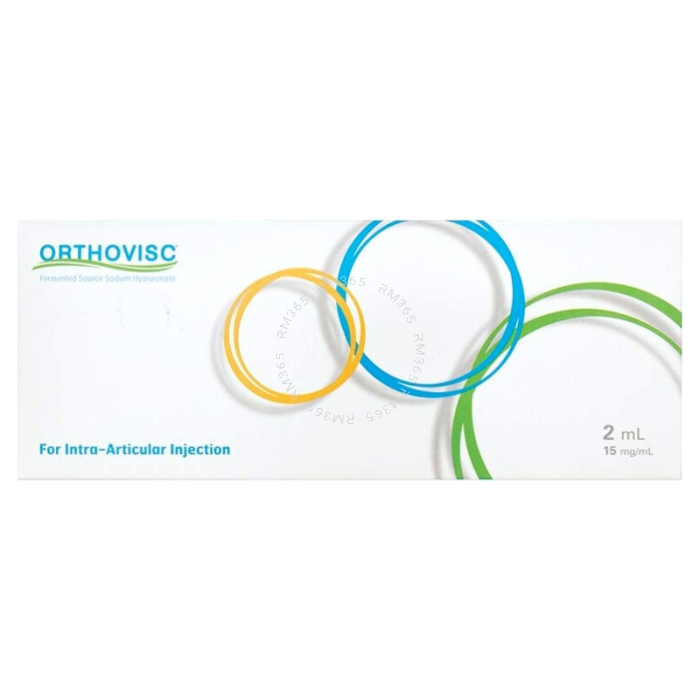 Orthovisc est une injection d'acide hyaluronique (AH) à haut poids moléculaire utilisée pour soulager les douleurs au genou causées par l'arthrose. Il s'agit d'un viscosupplément ultra-pur et non animal Orthovisc est une injection d'acide hyaluronique (AH) à haut poids moléculaire utilisée pour soulager les douleurs au genou causées par l'arthrose. Il s'agit d'un viscosupplément ultra-pur et non animal